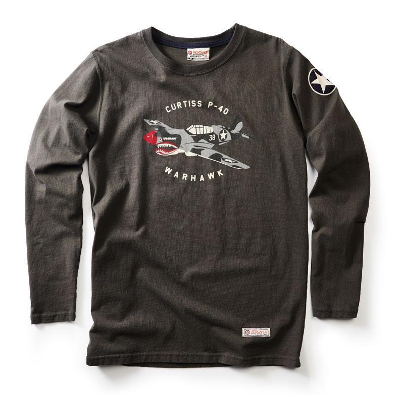 Red Canoe P40 Curtiss T-shirt manches longues ardoise M