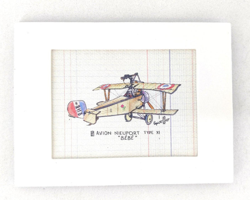 Magnet Nieuport XI Bébé Lapin déco aviation passe-partout