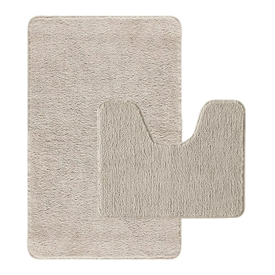 Levasseur Polynésie lot 2 tapis de bain écru 50x80 antidérapant