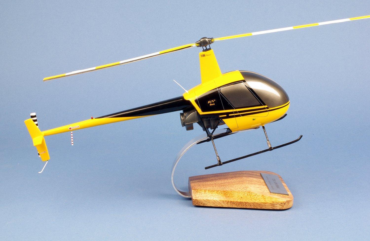 Robinson R-22 Beta maquette bois 1/18 déco