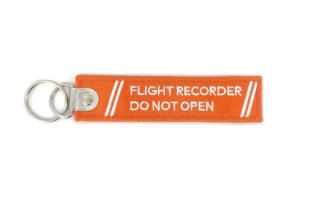 La Boutique du Pilote Flight Recorder porte-clés flamme orange