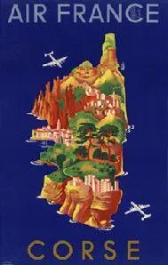 La Boutique du Pilote Air France 35 Corse affiche 50x70 cm