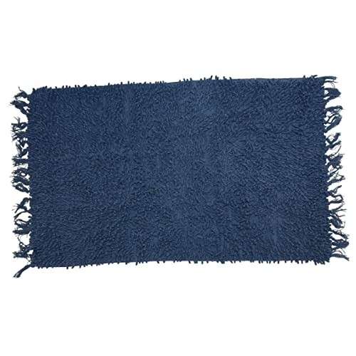 Levasseur Salle de bain Shaggy tapis de bain marine 50x70cm