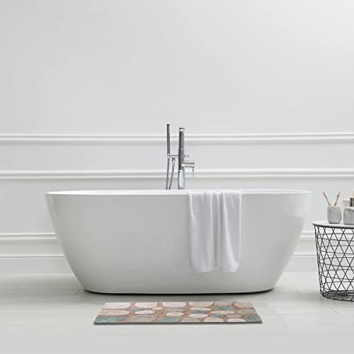 LEVASSEUR Galet Tapis de Bain Coton Beige 50x80cm Oeko-Tex