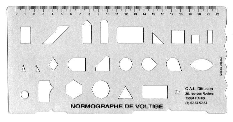 Normographe de voltige traçage programme de vol avion