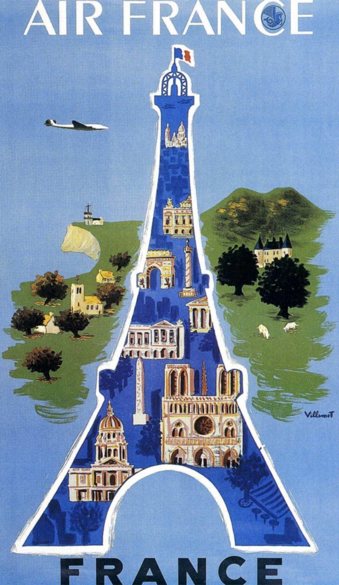 Air France Affiche Musée 50x70 cm poster France