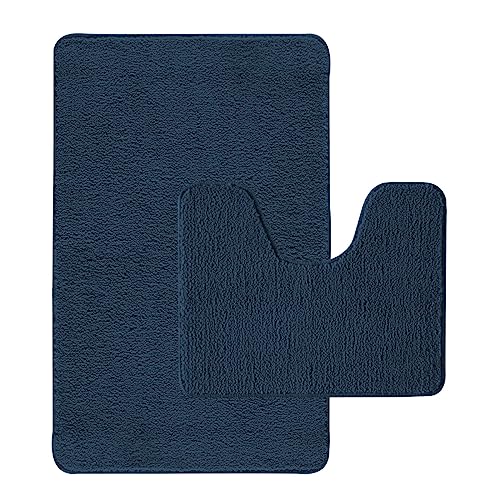 Levasseur Polynesie tapis de bain polyester marine 50x80 + 50x40
