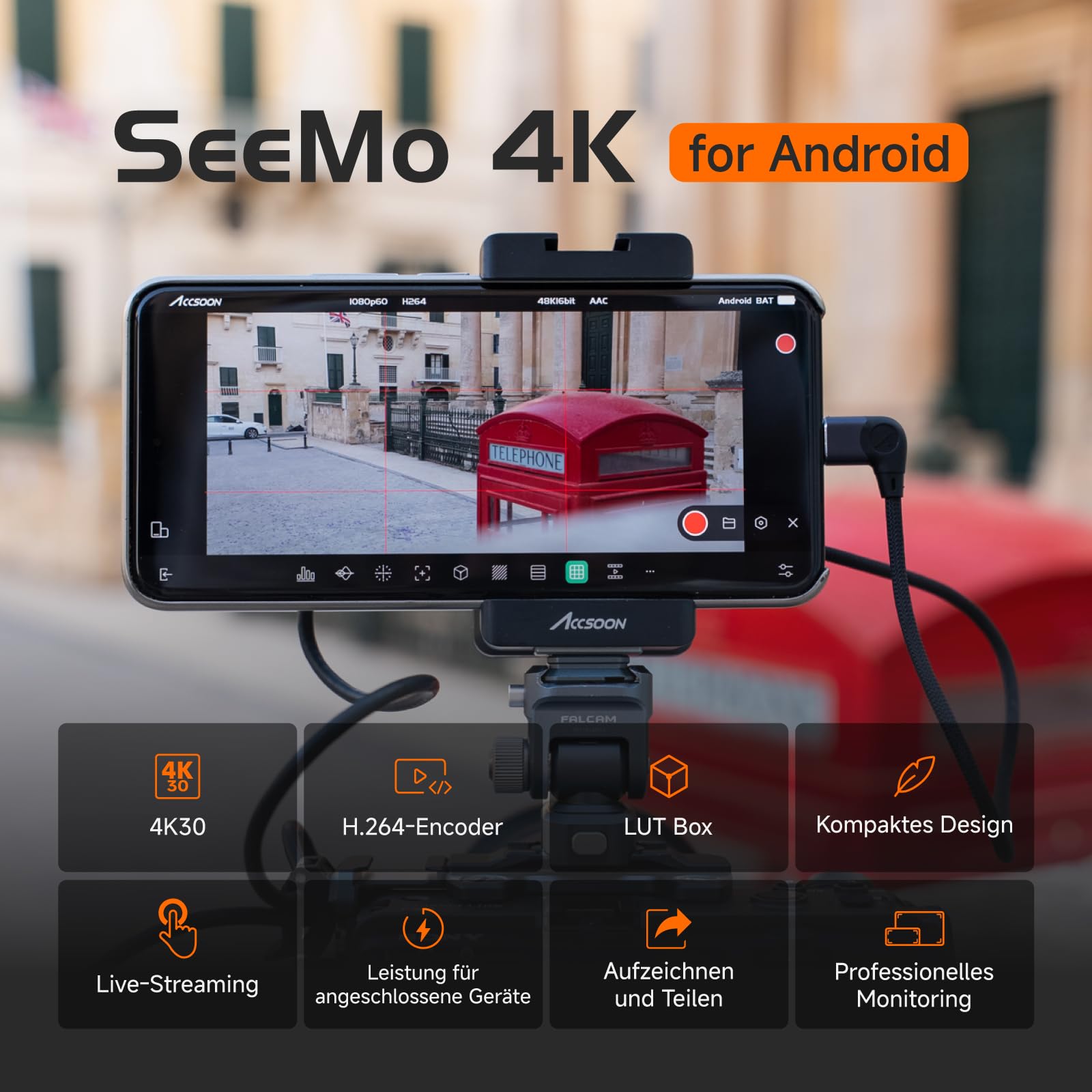 Accsoon SeeMo 4K Adaptateur HDMI moniteur vidéo Android 4K
