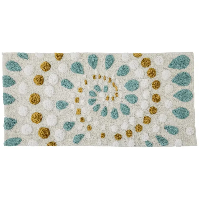 LEVASSEUR Salle de bain tapis bain coton multicouleur 60x120cm