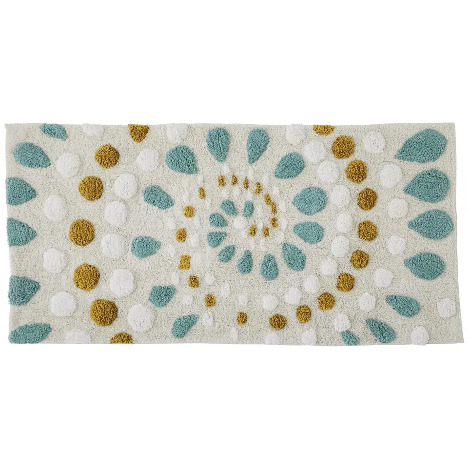 LEVASSEUR Salle de bain tapis bain coton multicouleur 60x120cm