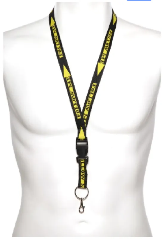 La Boutique du Pilote Follow Me tour de cou tissu noir jaune