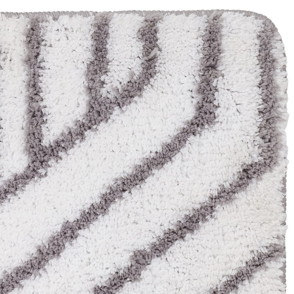LEVASSEUR tapis de bain polyester 50x80cm blanc tufté