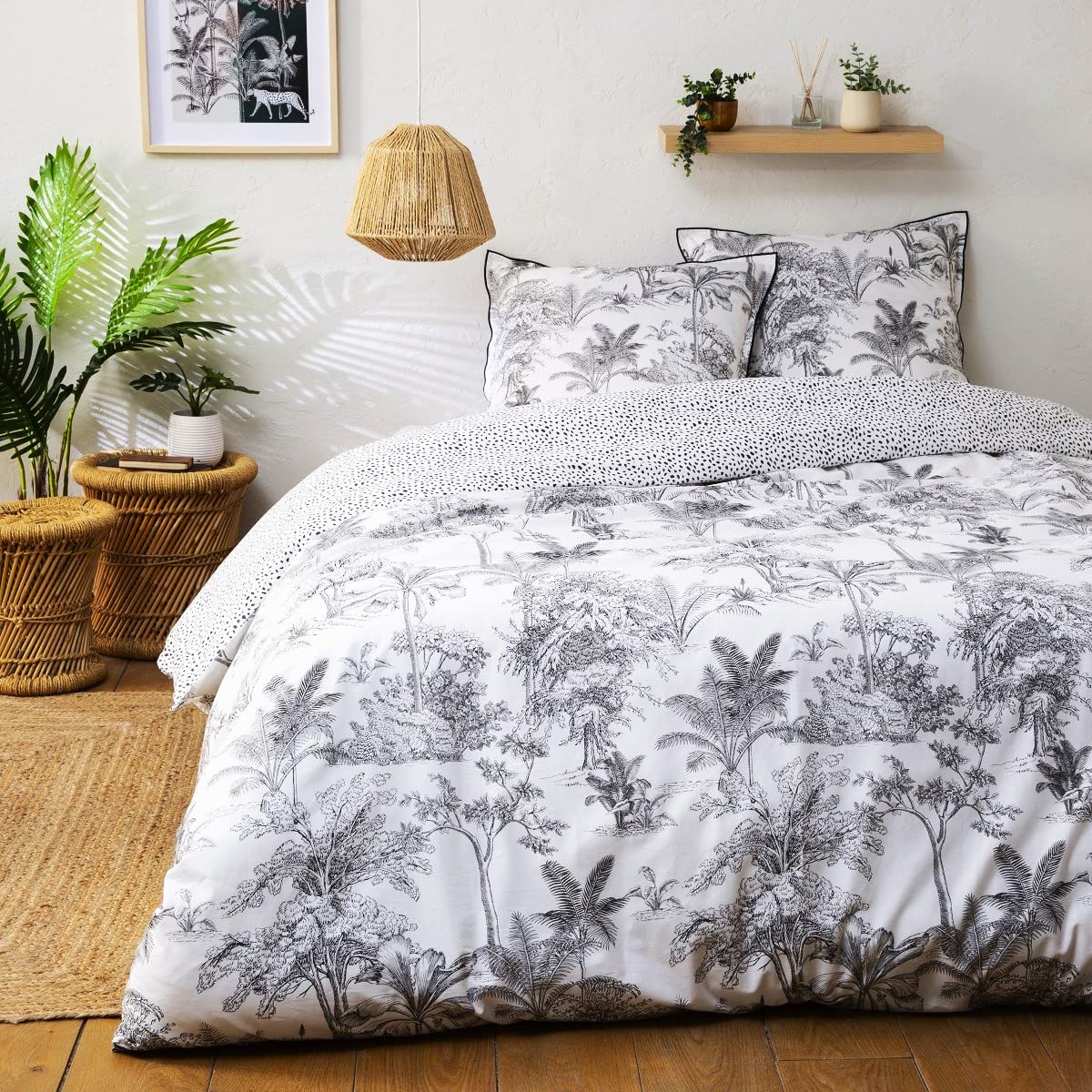 LEVASSEUR Linge de lit Parure 240x220 housse de couette coton blanc