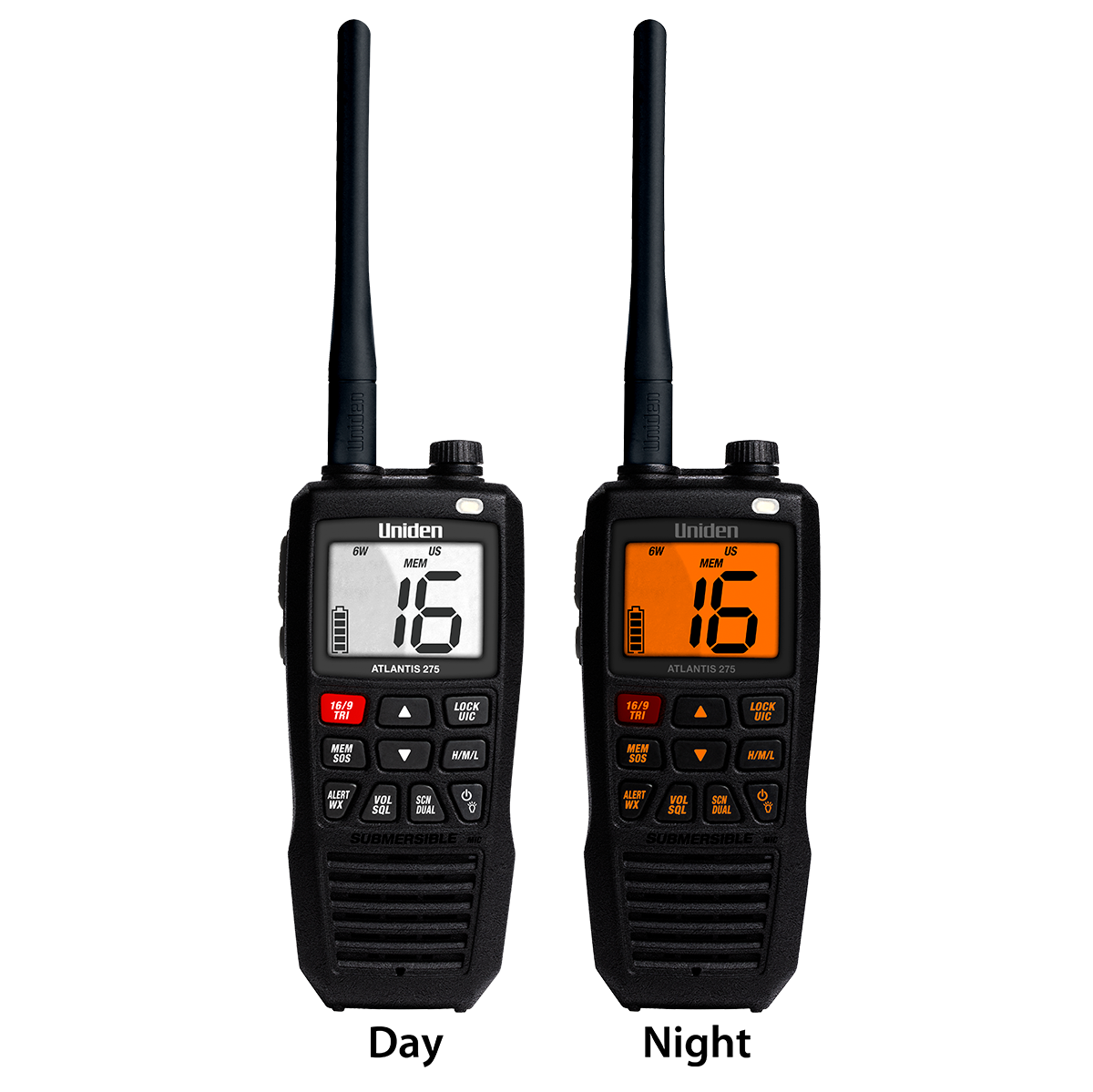 Uniden Atlantis 275 radio VHF marine flottante 6W