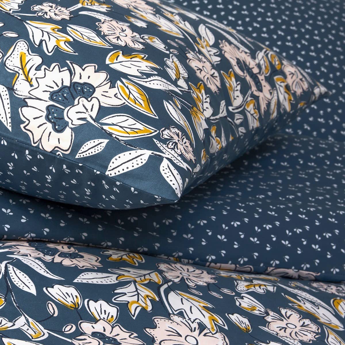 Levasseur Frida 260x240cm parure de lit percale coton bleu
