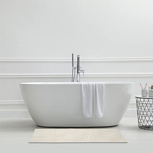 LEVASSEUR Tapis de Bain 60x120cm Arc Rétro Ivoire