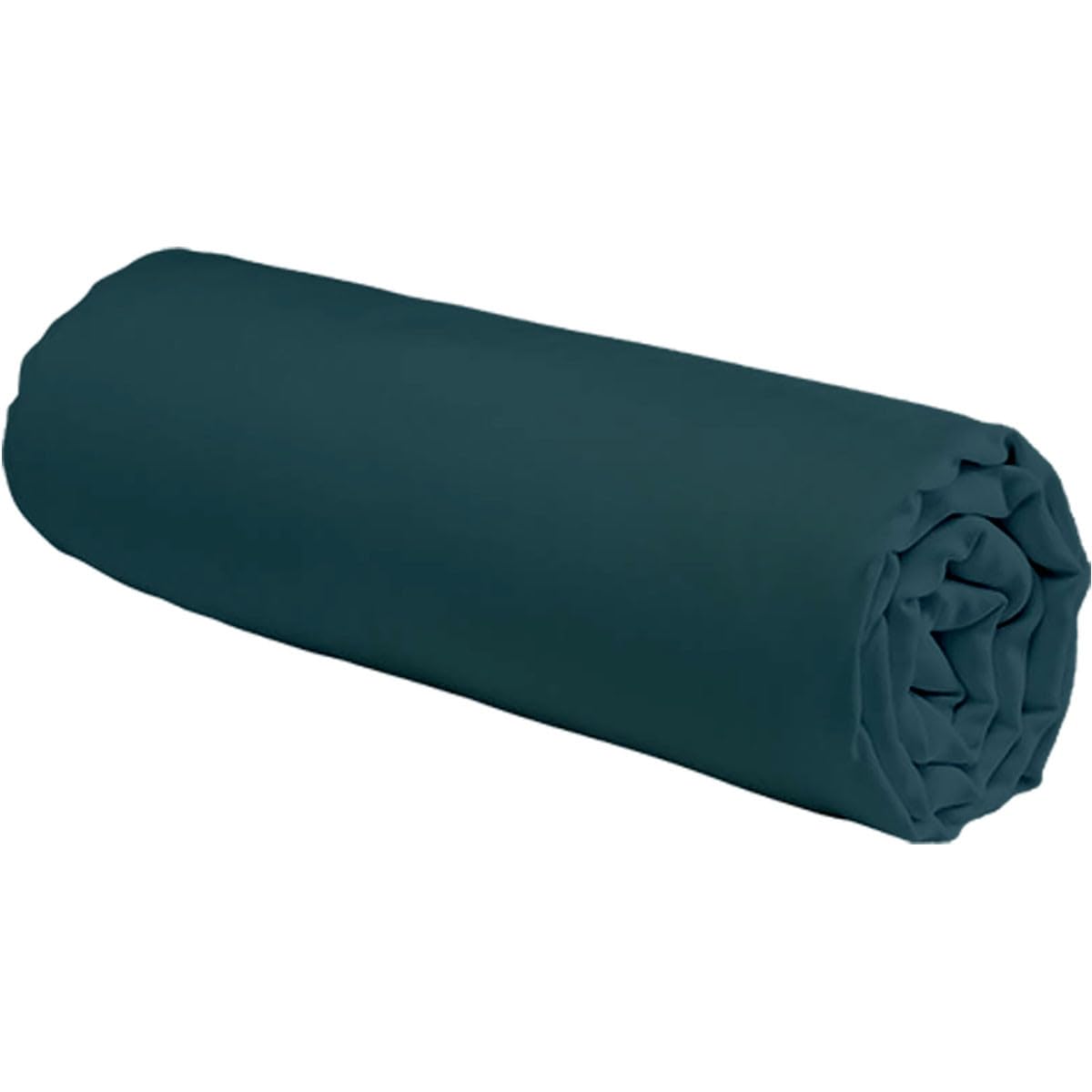 LEVASSEUR drap housse coton pétrole 140x200cm 100% coton 57 fils