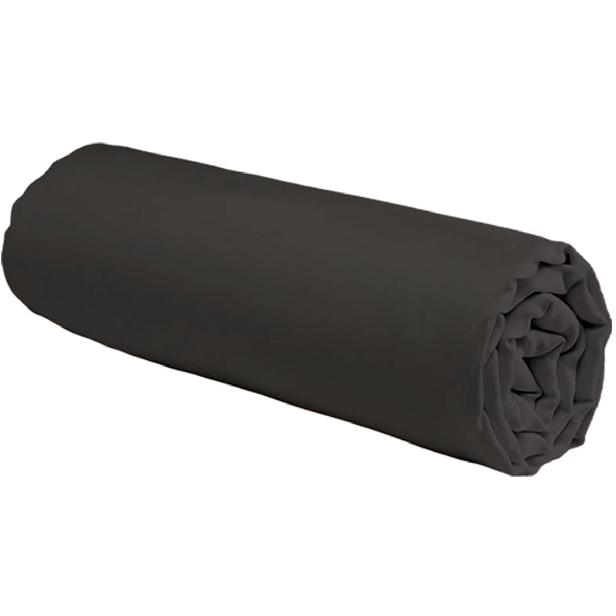 LEVASSEUR drap housse coton anthracite 160x200cm 100% coton