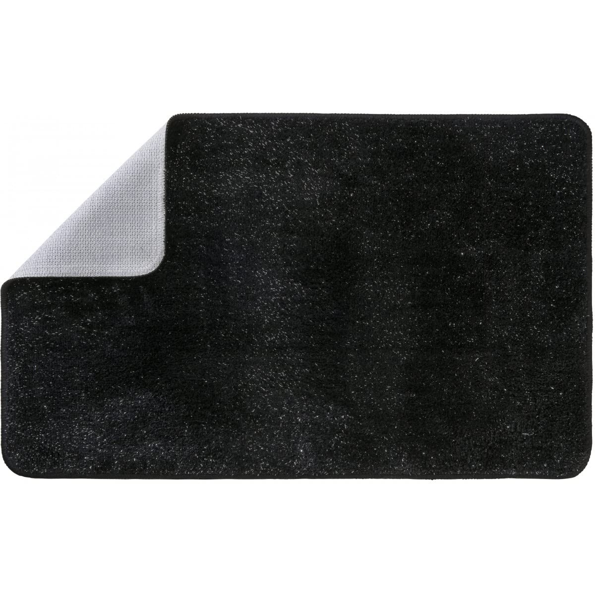 Levasseur Polynésie Tapis de Bain Noir Fils Dorés 50x80cm Antidérapant