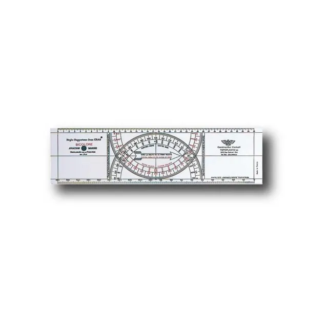 Jean Cras Règle navigation PVC bicolore 385 mm