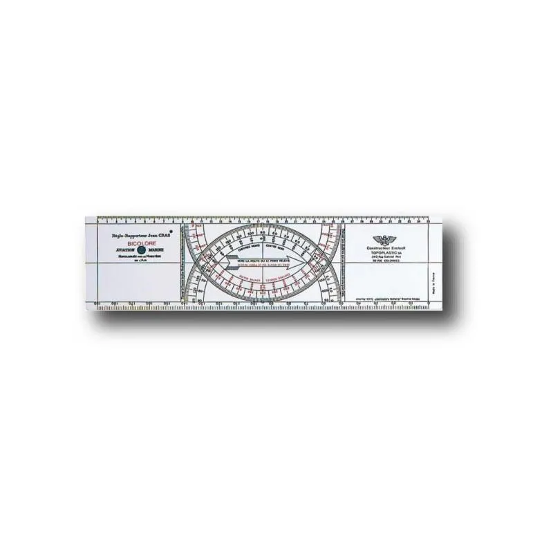Jean Cras Règle navigation PVC bicolore 385 mm