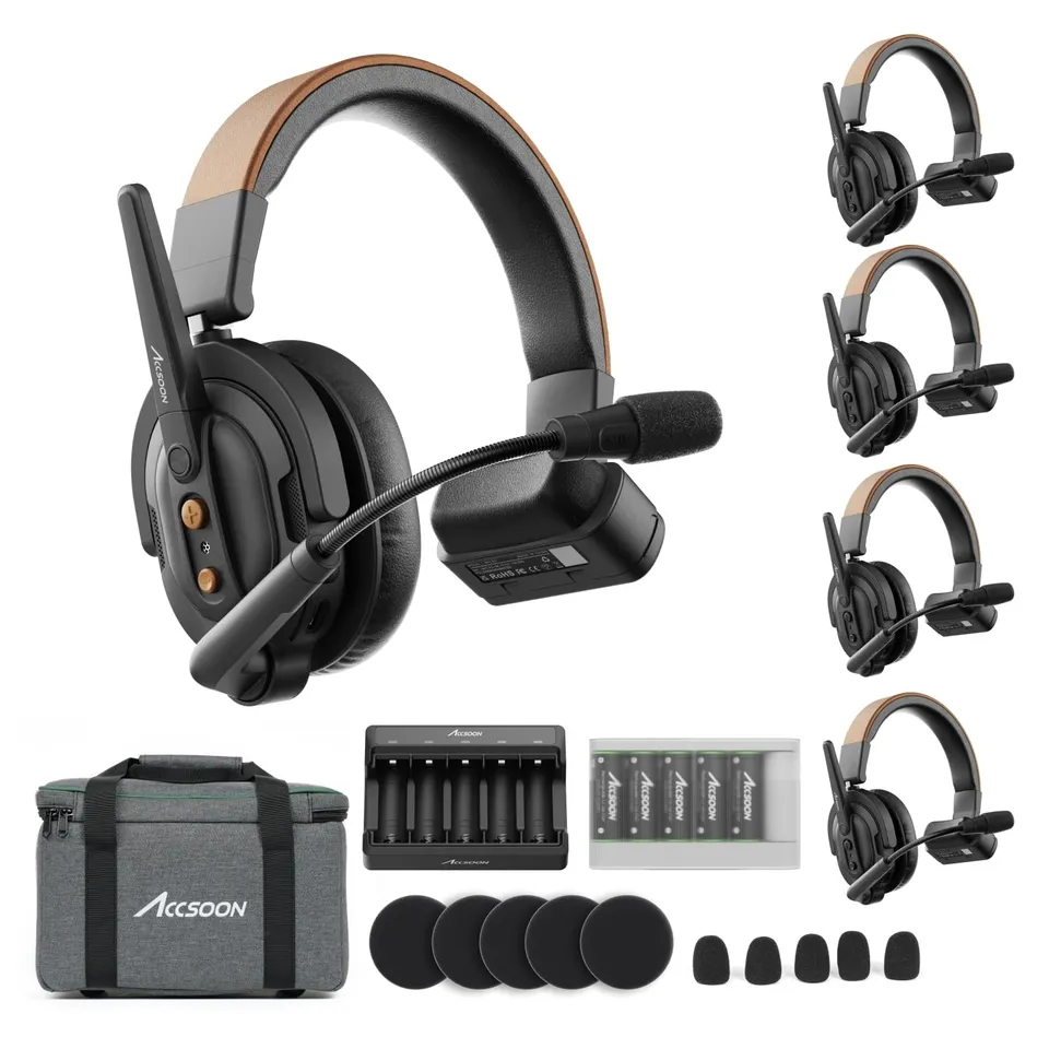 Accsoon Wireless Intercom System CoMo SE 1H4R kit 5 casques 400 m