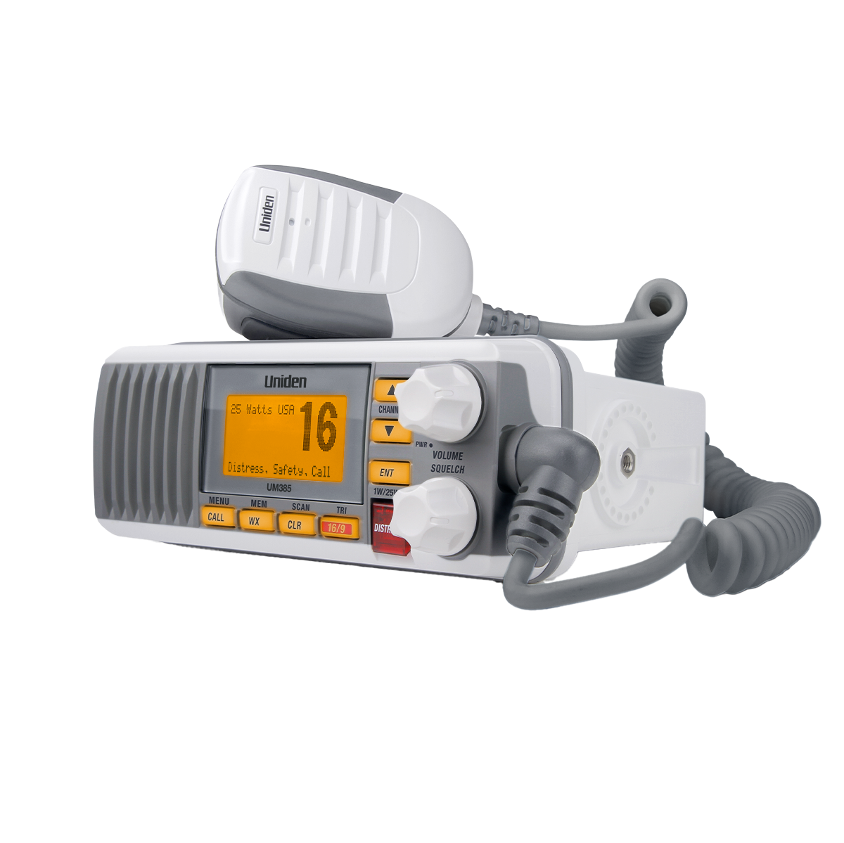 Uniden UM385 radio VHF marine fixe DSC blanc noir