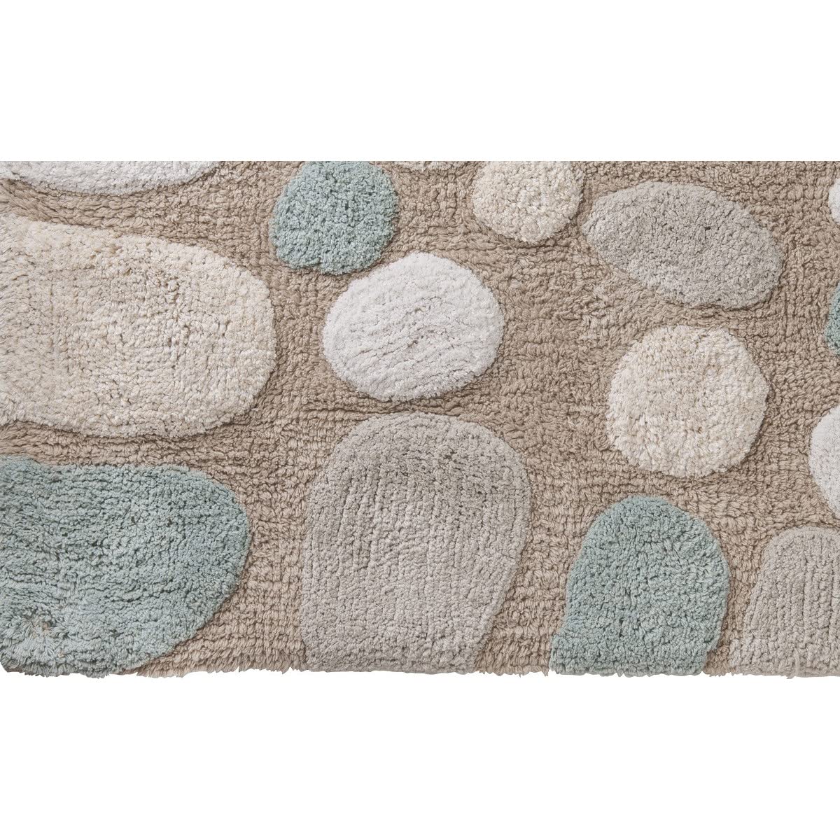 LEVASSEUR Galet Tapis de Bain Coton Beige 50x80cm Oeko-Tex