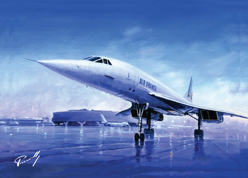 Perinotto Concorde à Roissy carte postale aviation