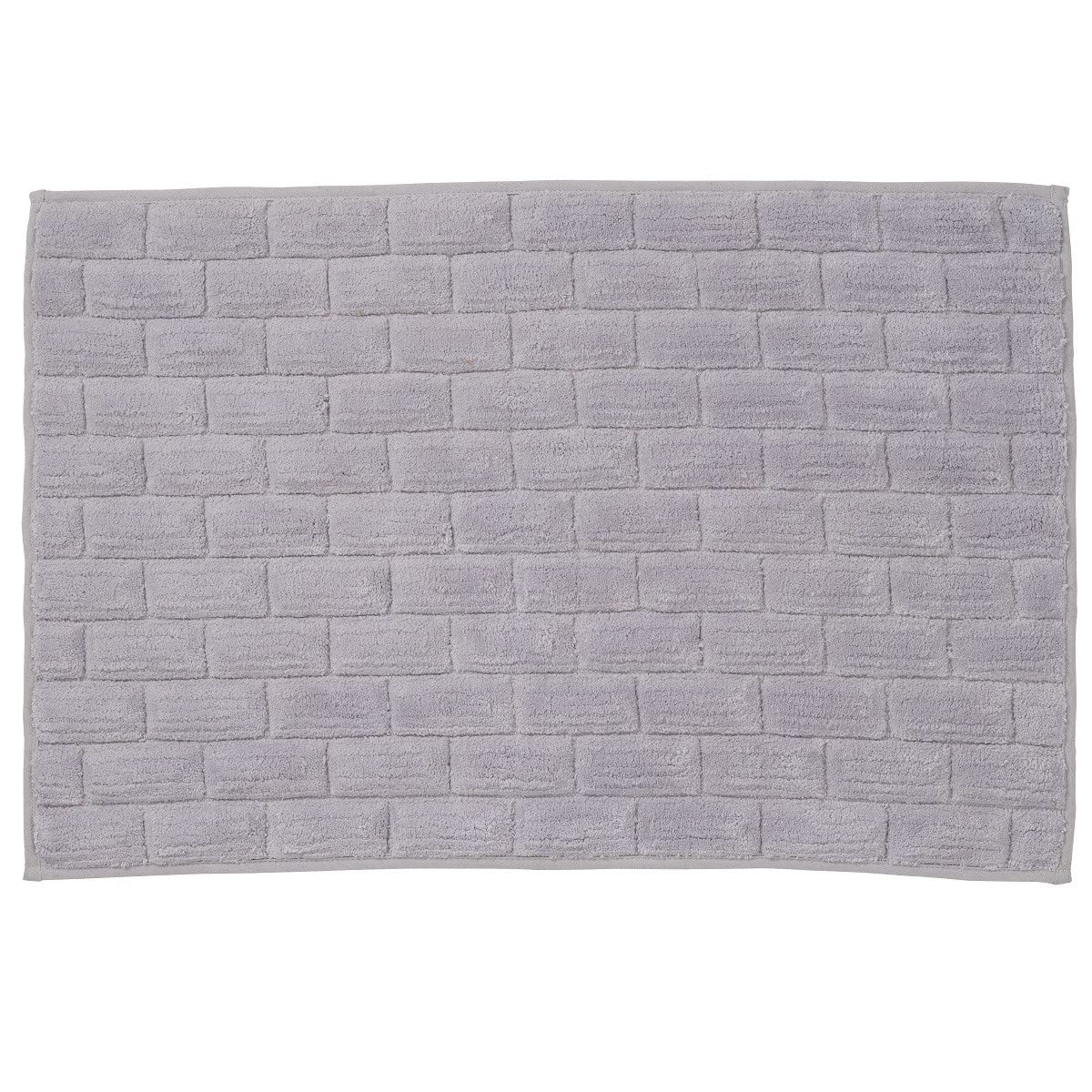 Levasseur Brick Tapis Bain Coton Gris 50x80 cm Tufté