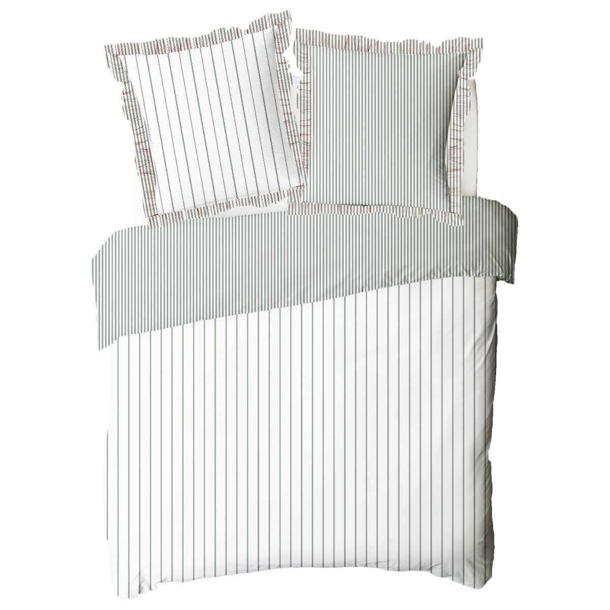 Levasseur Napoli parure de lit vert 260x240cm coton