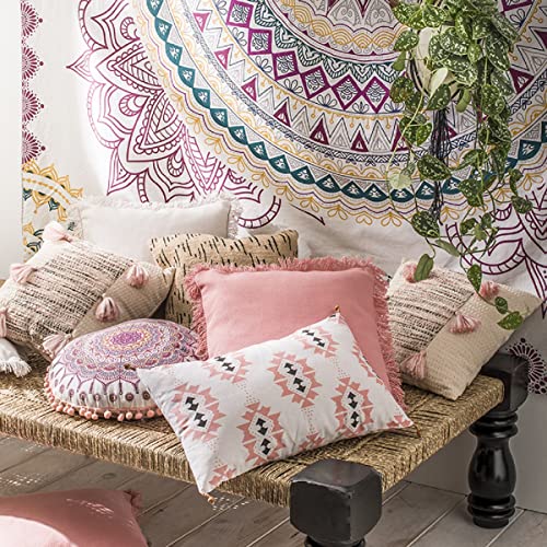 Levasseur Salon & Chambre Coussin Ethno 30x50cm blanc coton
