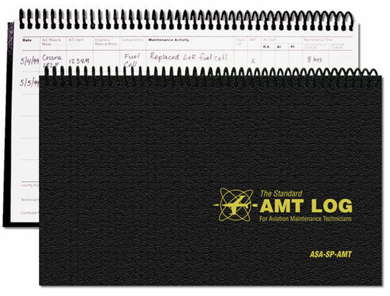 ASA Standard AMT Log carnet maintenance avion 192 pages