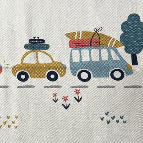 LEVASSEUR Kids tapis enfant rectangle canvas voiture 60x90cm