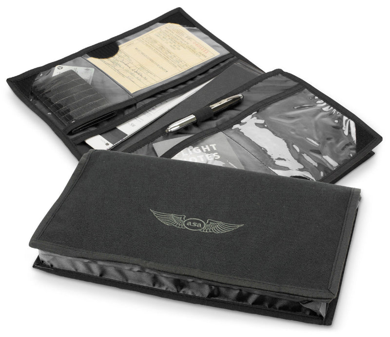 ASA pochette carnet de vol nylon noire pilote