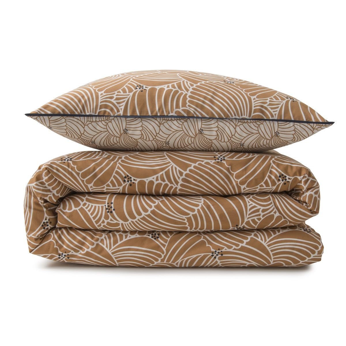 LEVASSEUR Mimosa parure de lit coton caramel 240x220