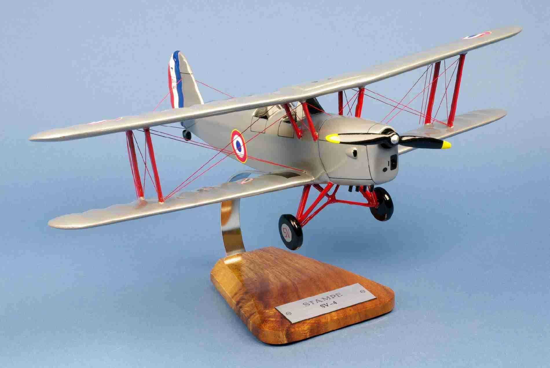 La Boutique du Pilote Maquette Stampe SV-4A bois 1/20 35x40cm