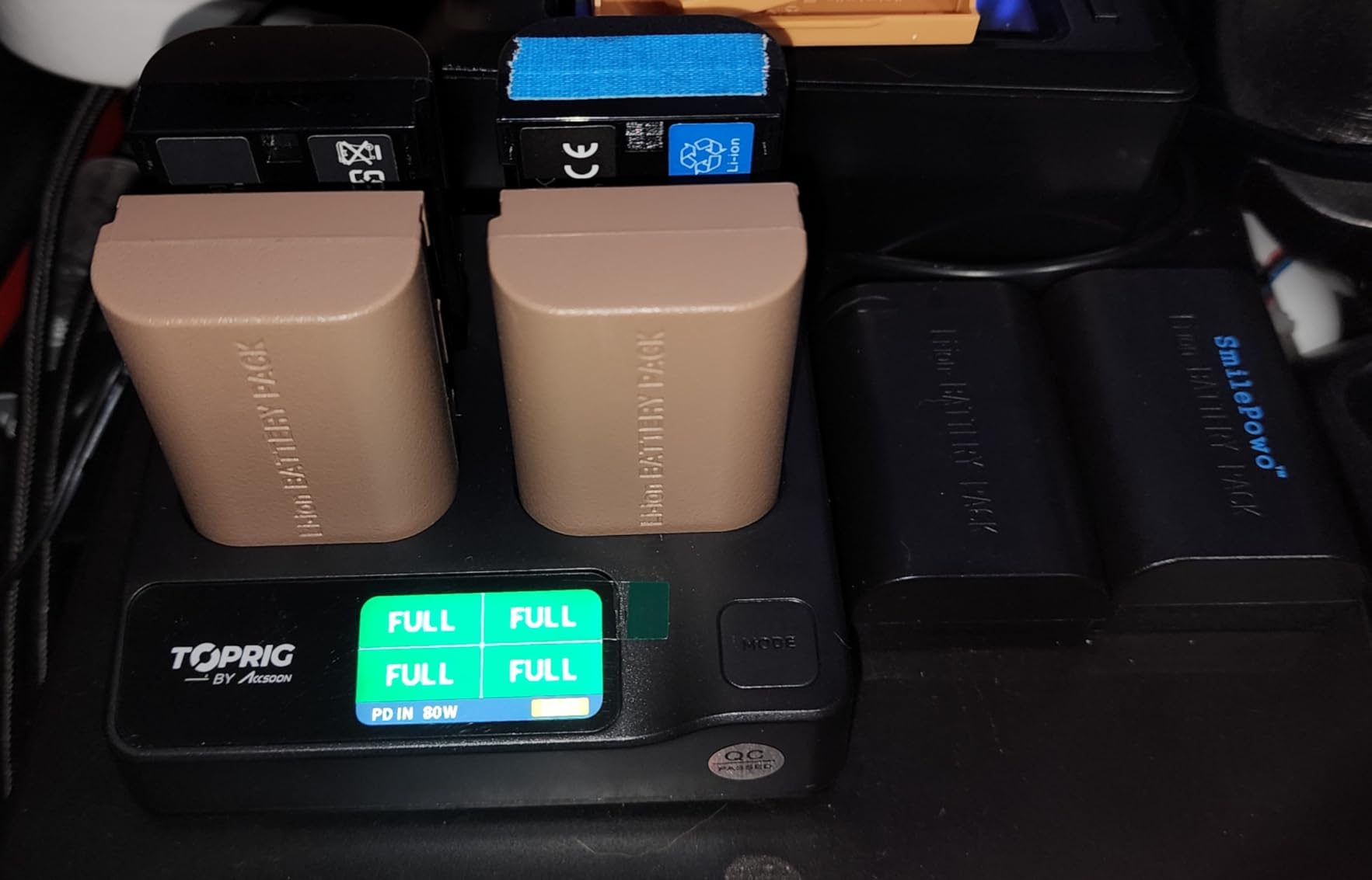 Accsoon Toprig LP-E6 chargeur batterie 4 canaux PD60W