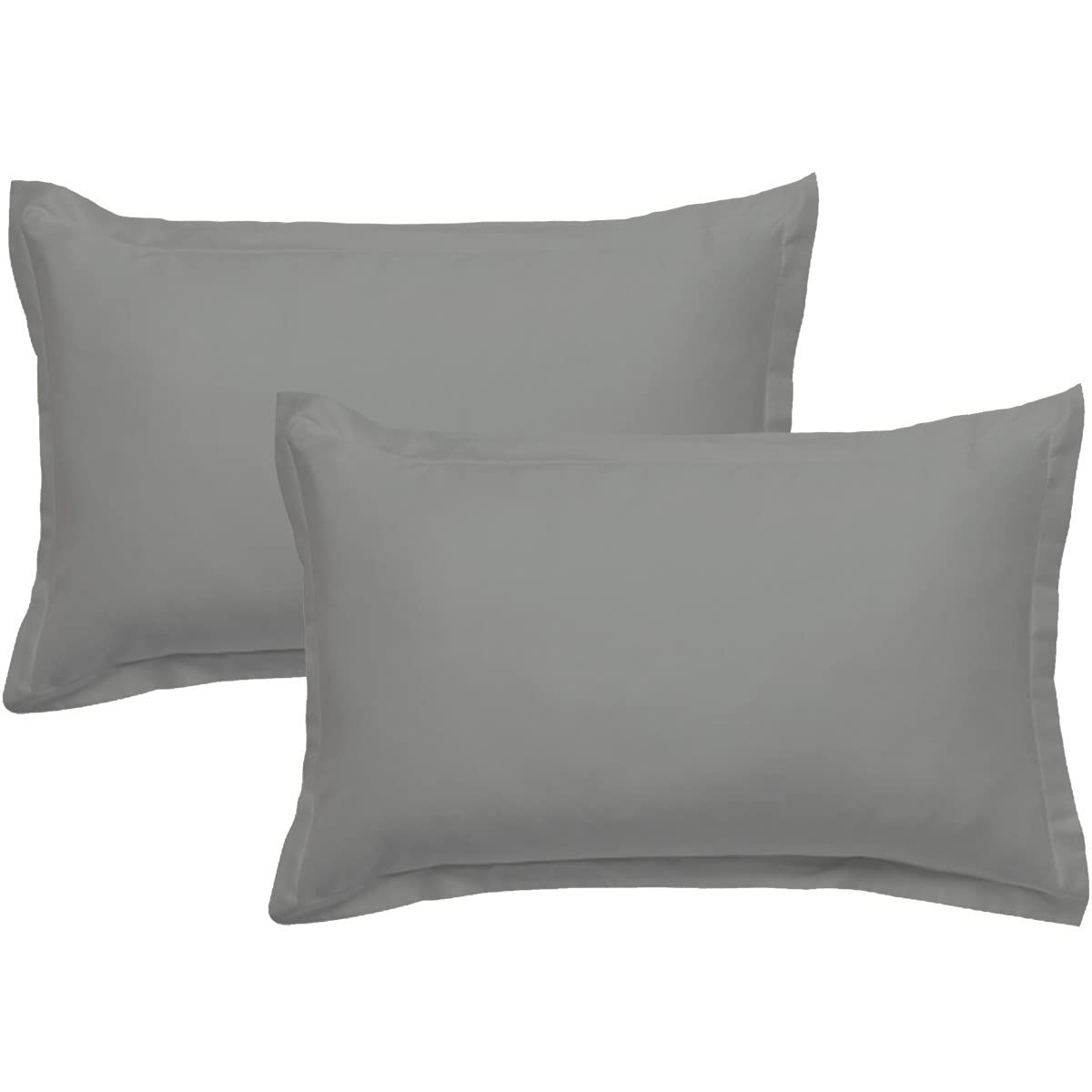 LEVASSEUR Linge de lit taie d’oreiller 50x70 gris lot 2 coton
