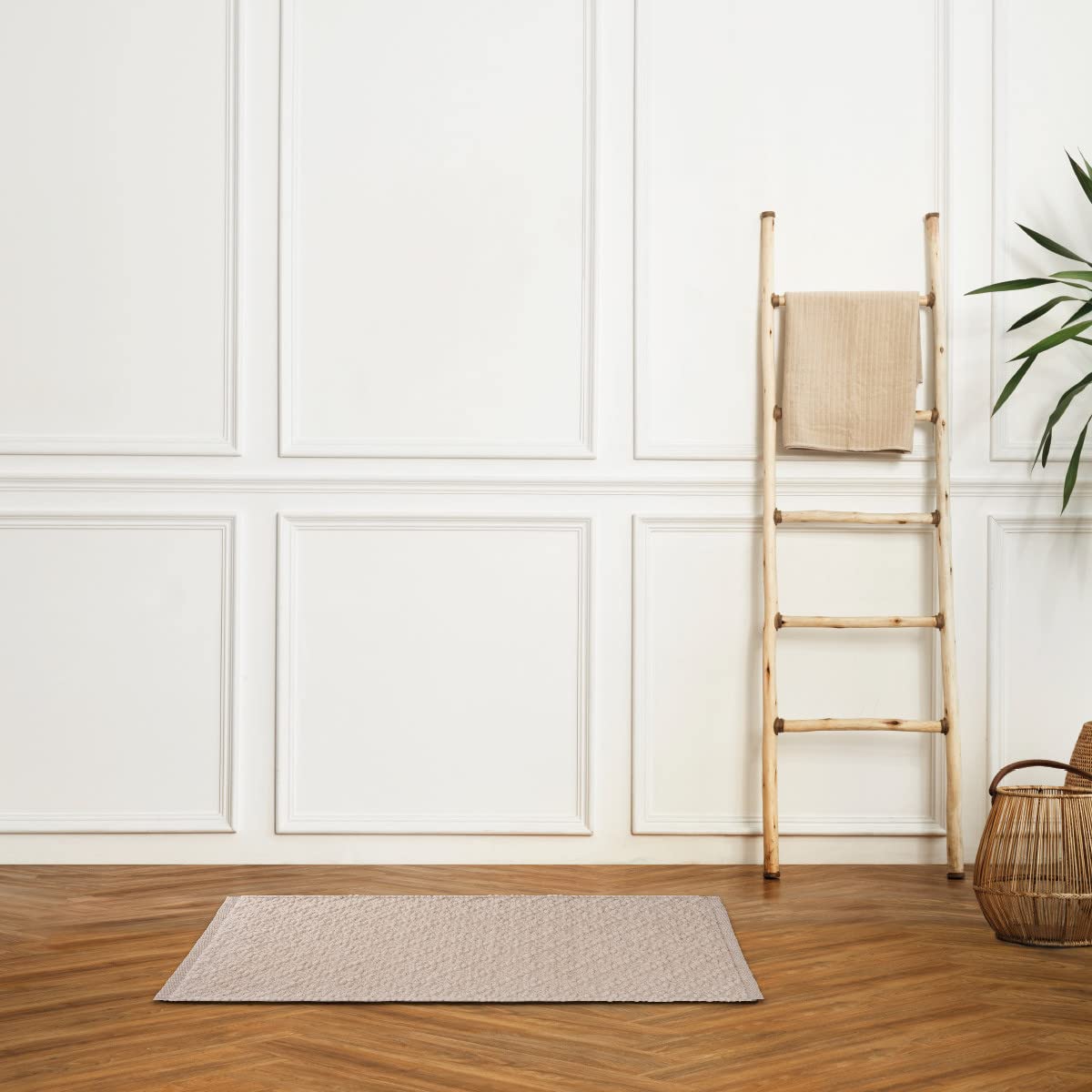 Levasseur Bohemian tapis de bain 50x80 cm écru coton