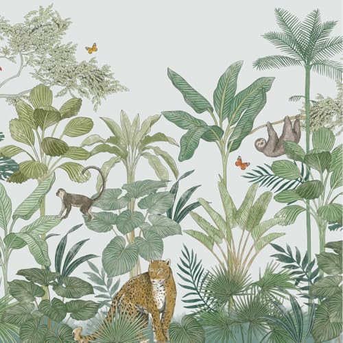 Future Home Papier Peint Intissé Panoramique Tropical Feuilles
