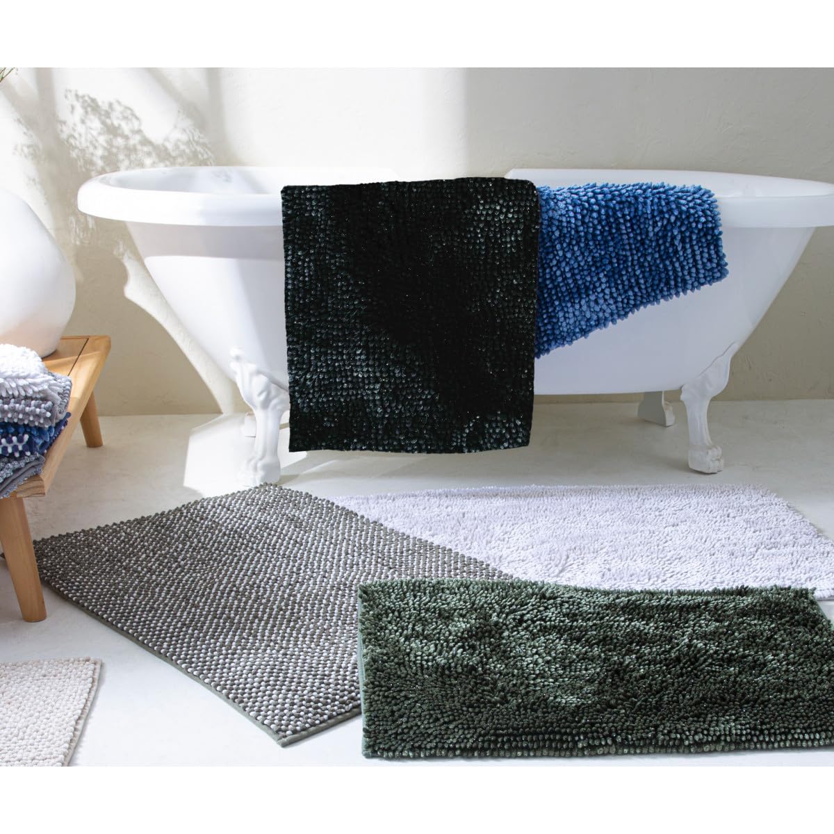 Levasseur Shiny Tapis de bain chenille 50x80cm kaki