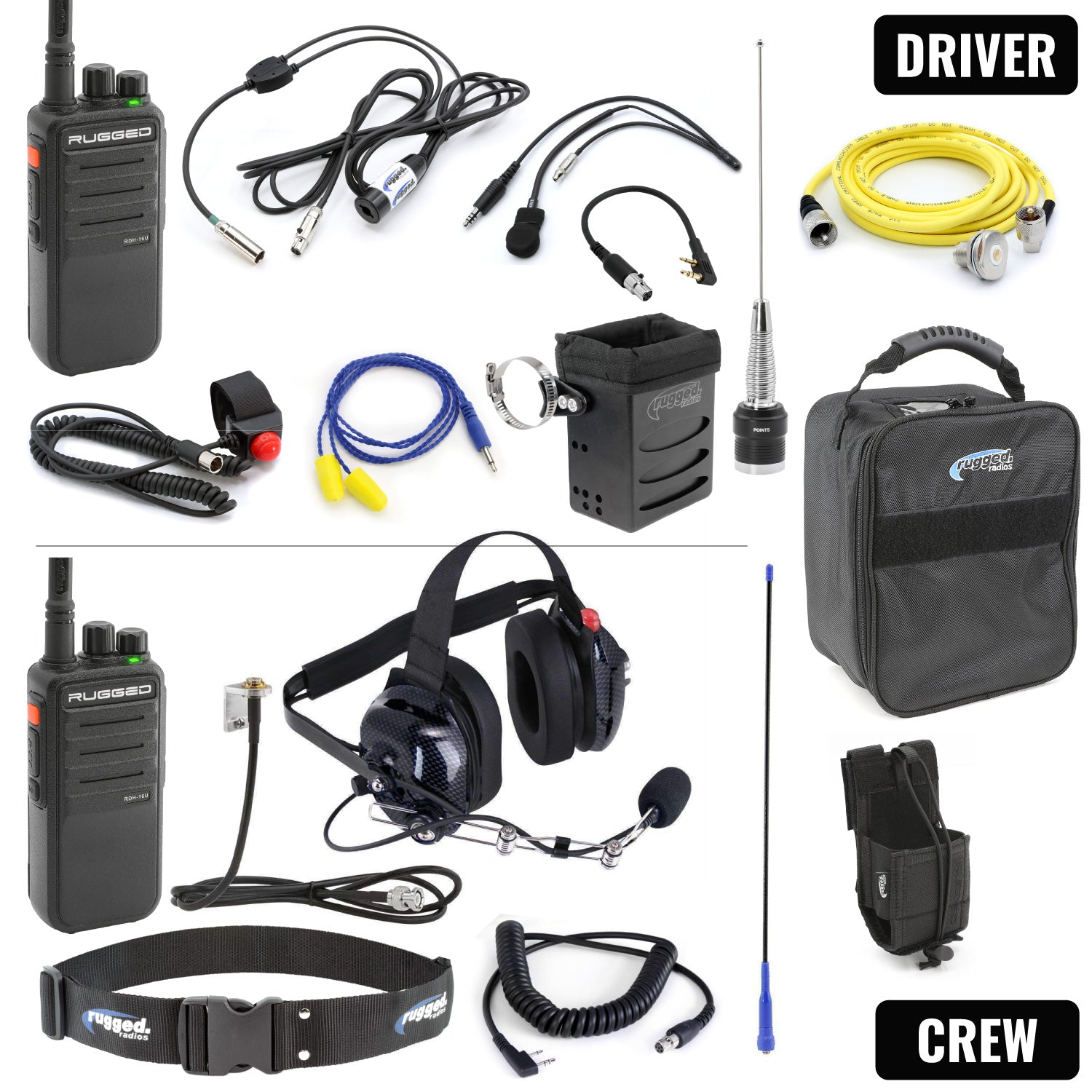 Rugged Air IMSA Kit Pilote et Chef RDH16 Intercom