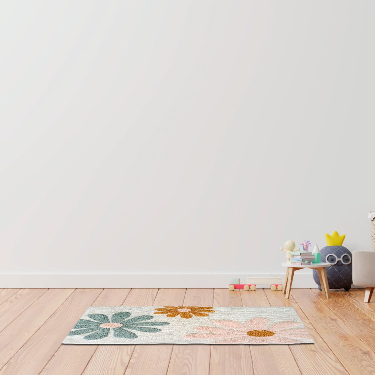 Levasseur Kids Flowers tapis enfant coton 60x90