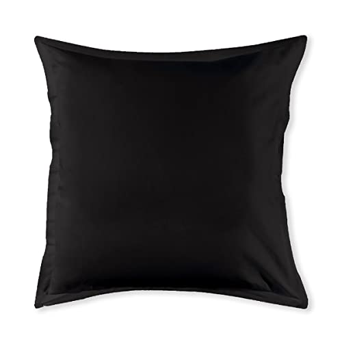 LEVASSEUR Linge de lit Lot 2 taies oreiller coton noir 64x64cm
