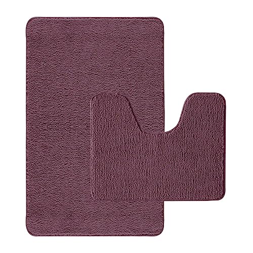 Levasseur Polynesie tapis de bain polyester violine 50x80 + 50x40