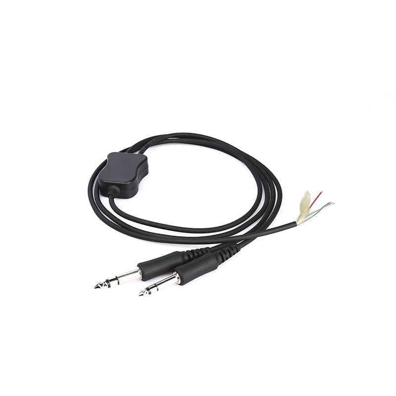 R Spider Wireless Headset Adapter câble casque aviation GA double fiche 2 m