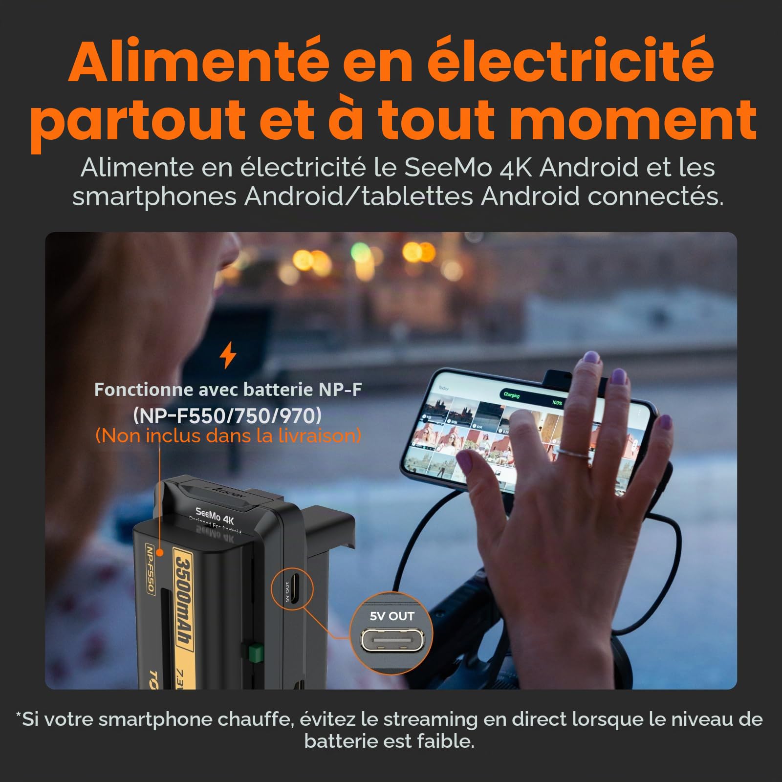 Accsoon SeeMo 4K Adaptateur HDMI moniteur vidéo Android 4K