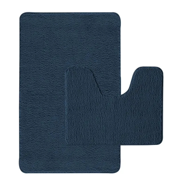 Levasseur Polynesie tapis de bain polyester marine 50x80 + 50x40