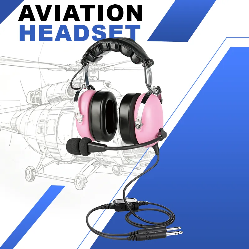 R Spider Aviation Headset casque aviation enfant rose